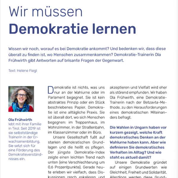 Ausschnitt aus dem Artikel